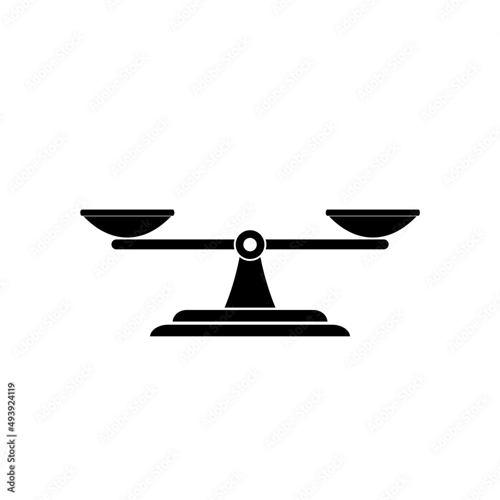 Mechanical scales balance icon isolated on white background Mechanical scales balance icon isolated on white background