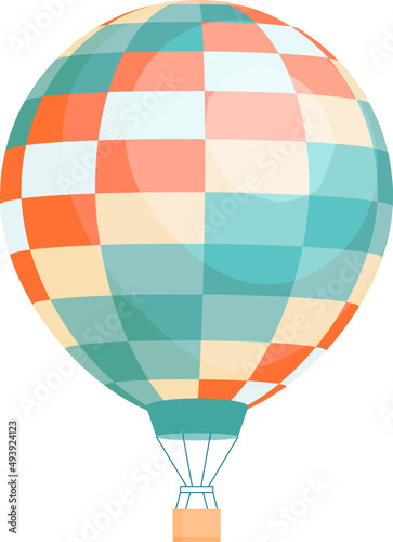 Hot Air Balloon Colored Illustartion