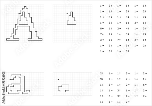 Alphabet A Graphic Dictation Drawing M_2203001