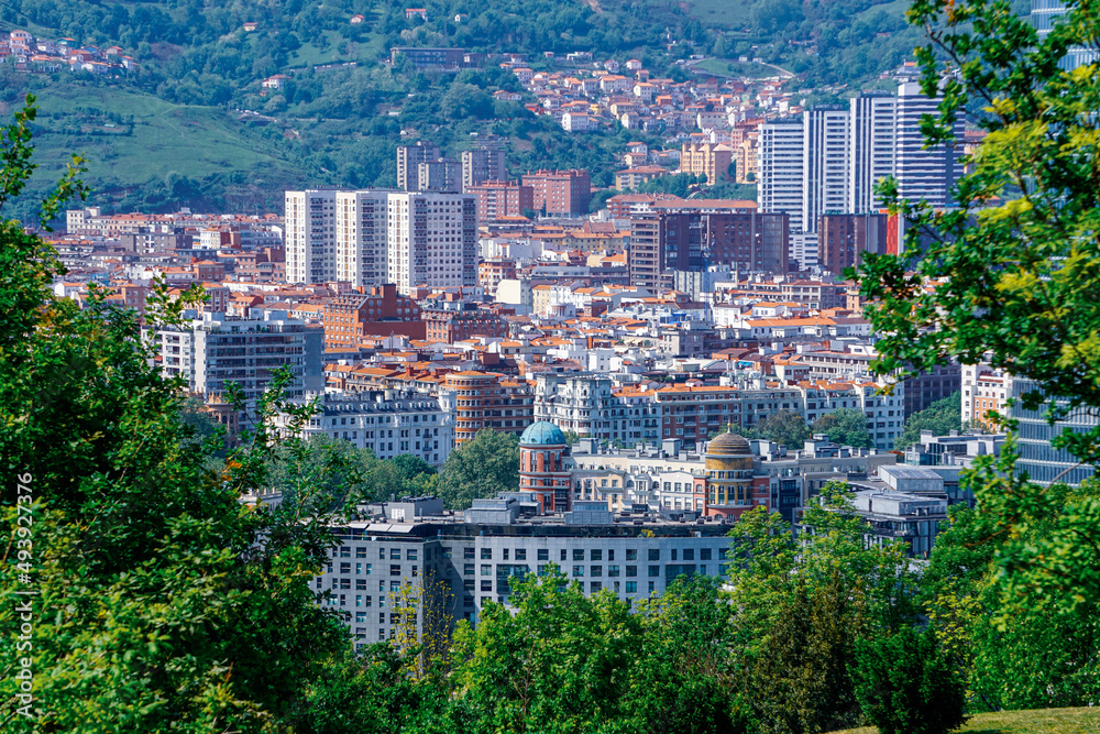 Fototapeta premium city view from Bilbao city Spain, travel destinations