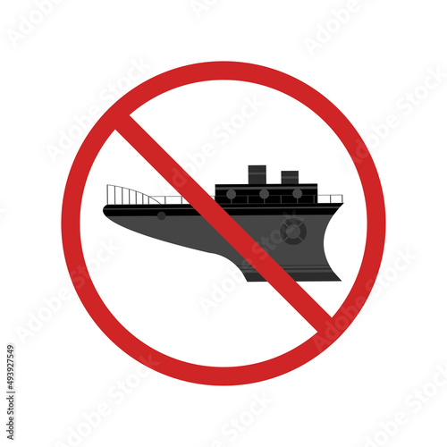 no warship sign go away icon vector illustration design
