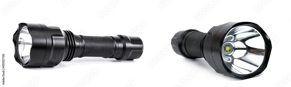 Led Flashlight Isolated On White Background Led Flashlight Isolated On White Background