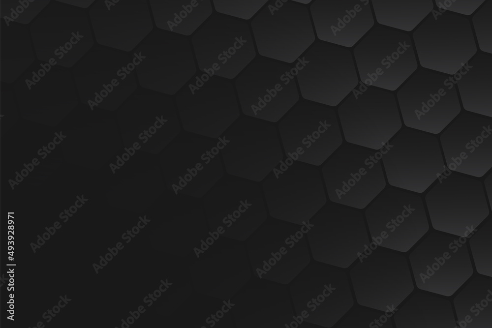 Black gradient hexagon background Black gradient hexagon background