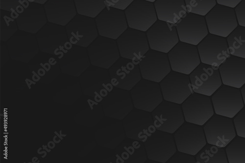 Black gradient hexagon background