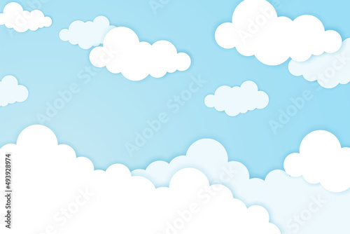 Blue sky background with clouds
