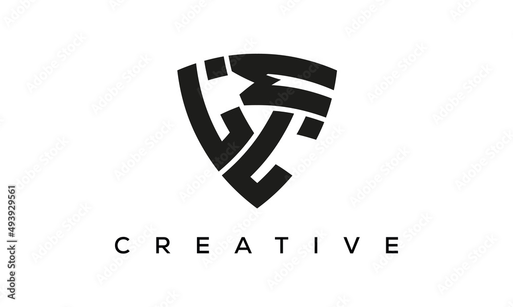 LLM letters logo, security Shield logo vector LLM letters logo, security Shield logo vector