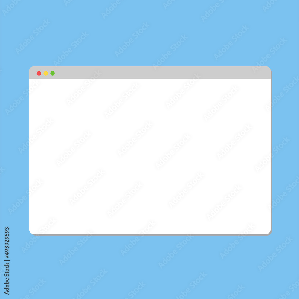 Simple Browser window on blue back ground. Simple Browser window on blue back ground.