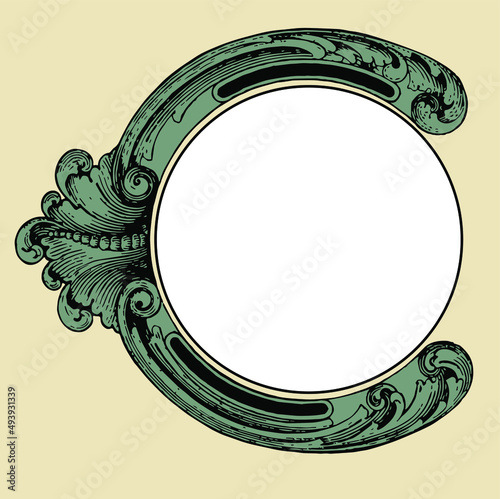old gothic patterned picture frame