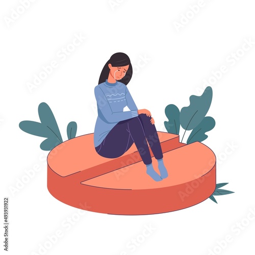 Depression drugs. Medication treatment placebo or antidepressant, drug addict medicine pills substance, epidemic overdose trapped woman