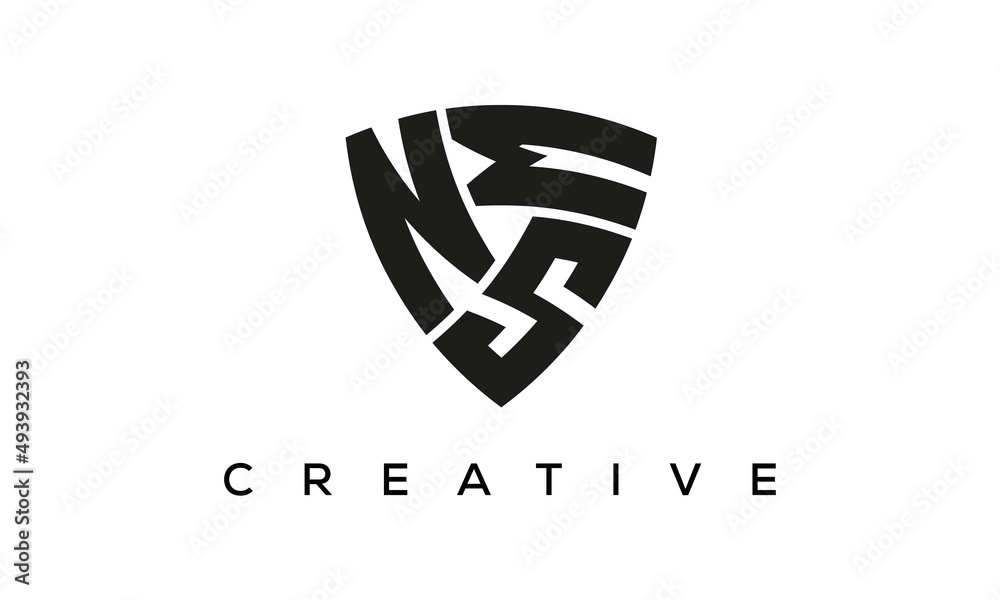 NSM letters logo, security Shield logo vector NSM letters logo, security Shield logo vector