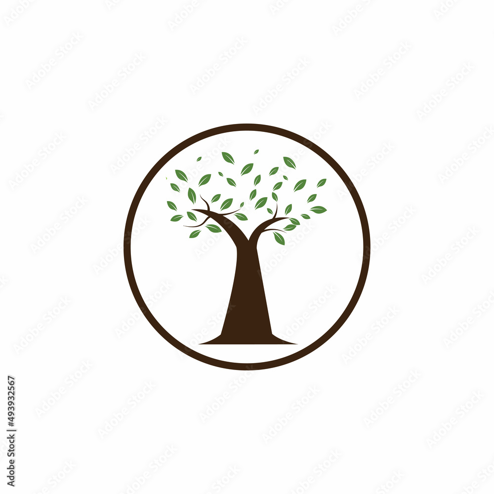 nature tree and antler logo concept design template nature tree and antler logo concept design template