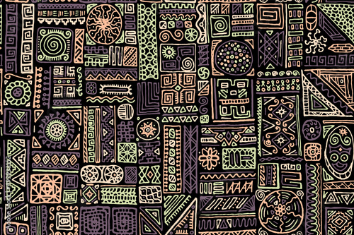 Traditional african vector seamless pattern design