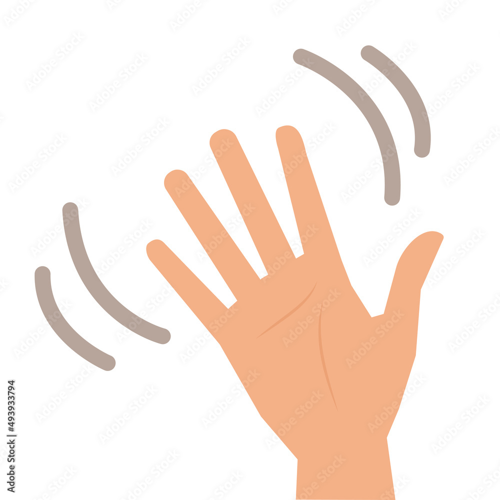Isolated vector illustration of waving Hand for your web site. Isolated vector illustration of waving Hand for your web site.