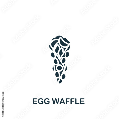 Egg Waffle icon. Monochrome simple icon for templates, web design and infographics