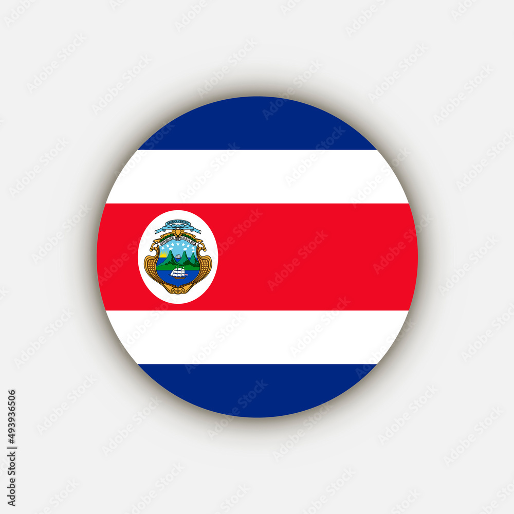 Country Costa Rica. Costa Rica flag. Vector illustration. Country Costa Rica. Costa Rica flag. Vector illustration.
