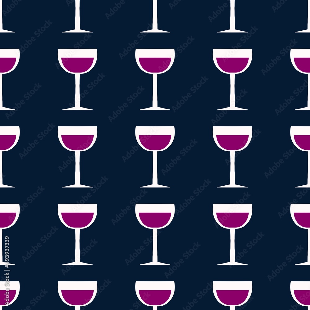 Seamless pattern with glass with wine for fabrics and textiles and linens and gifts and cards and kitchen Seamless pattern with glass with wine for fabrics and textiles and linens and gifts and cards and kitchen