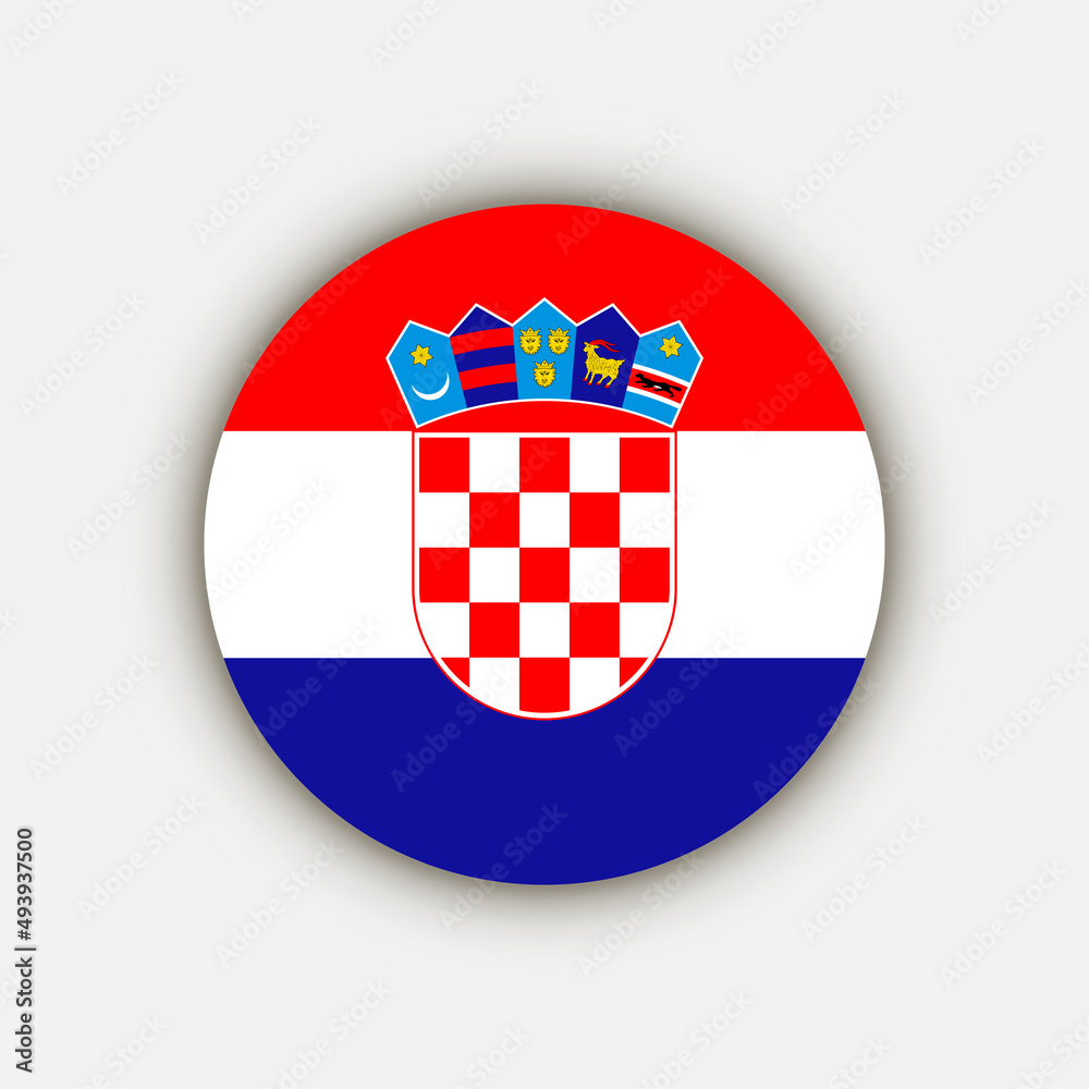 Country Croatia. Croatia flag. Vector illustration.