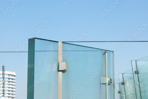 Laminated glass special layer detail used for architectural design and decoration.  © Benjamin Salazar 