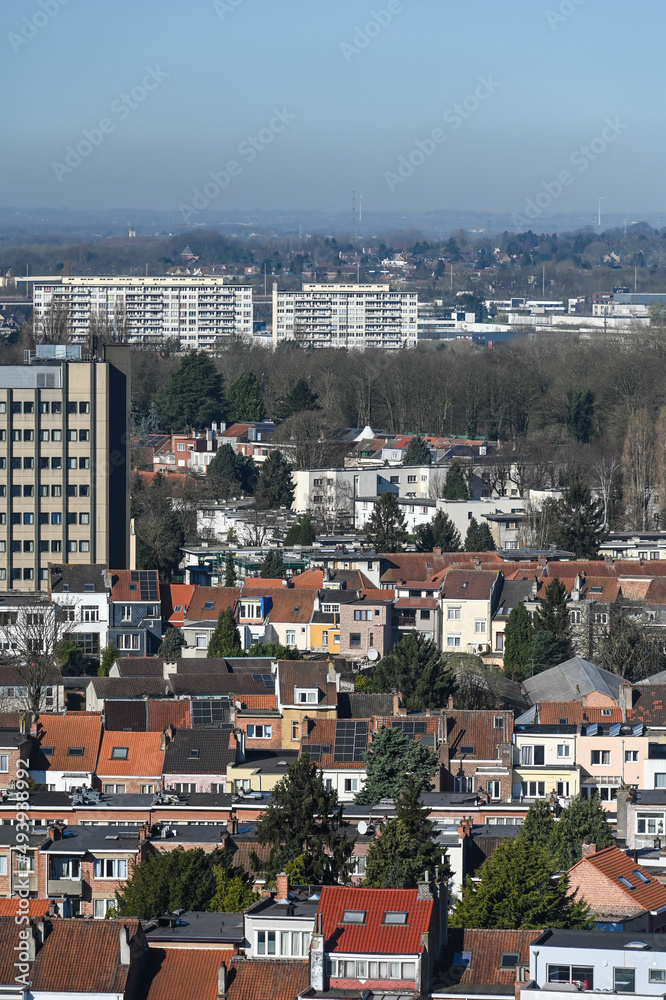 Belgique Bruxelles panorama ville pollution environnement carbone immobilier