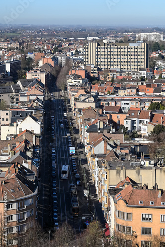 Belgique Bruxelles panorama ville pollution environnement carbone immobilier axe routier Charles Quint avenue Boulevard photo