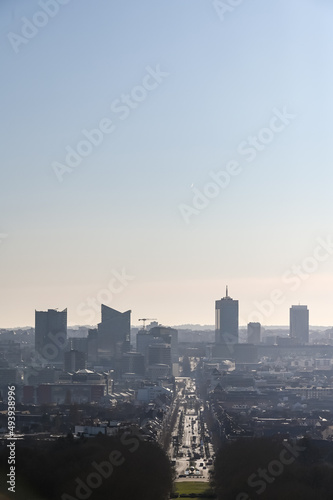 Belgique Bruxelles panorama ville pollution environnement carbone immobilier affaire quartier business co2