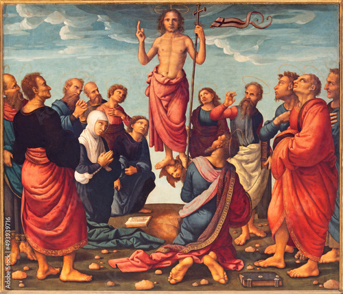 VALENCIA, SPAIN - FEBRUAR 14, 2022: The painting of Ascension on the main alt...