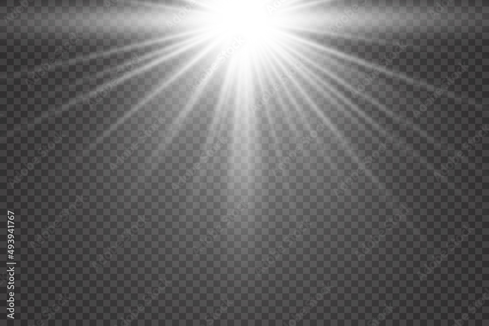 Special lens flash, light effect. The flash flashes rays and searchlight. illust.White glowing light. Beautiful star Light from the rays. The sun is backlit. Bright beautiful star. Sunlight. Glare. Special lens flash, light effect. The flash flashes rays and searchlight. illust.White glowing light. Beautiful star Light from the rays. The sun is backlit. Bright beautiful star. Sunlight. Glare.