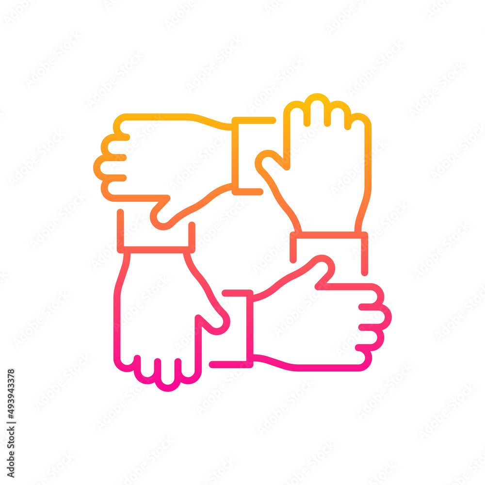 Cooperation Vector Gradient Icon design illustration. EPS 10 File on White background