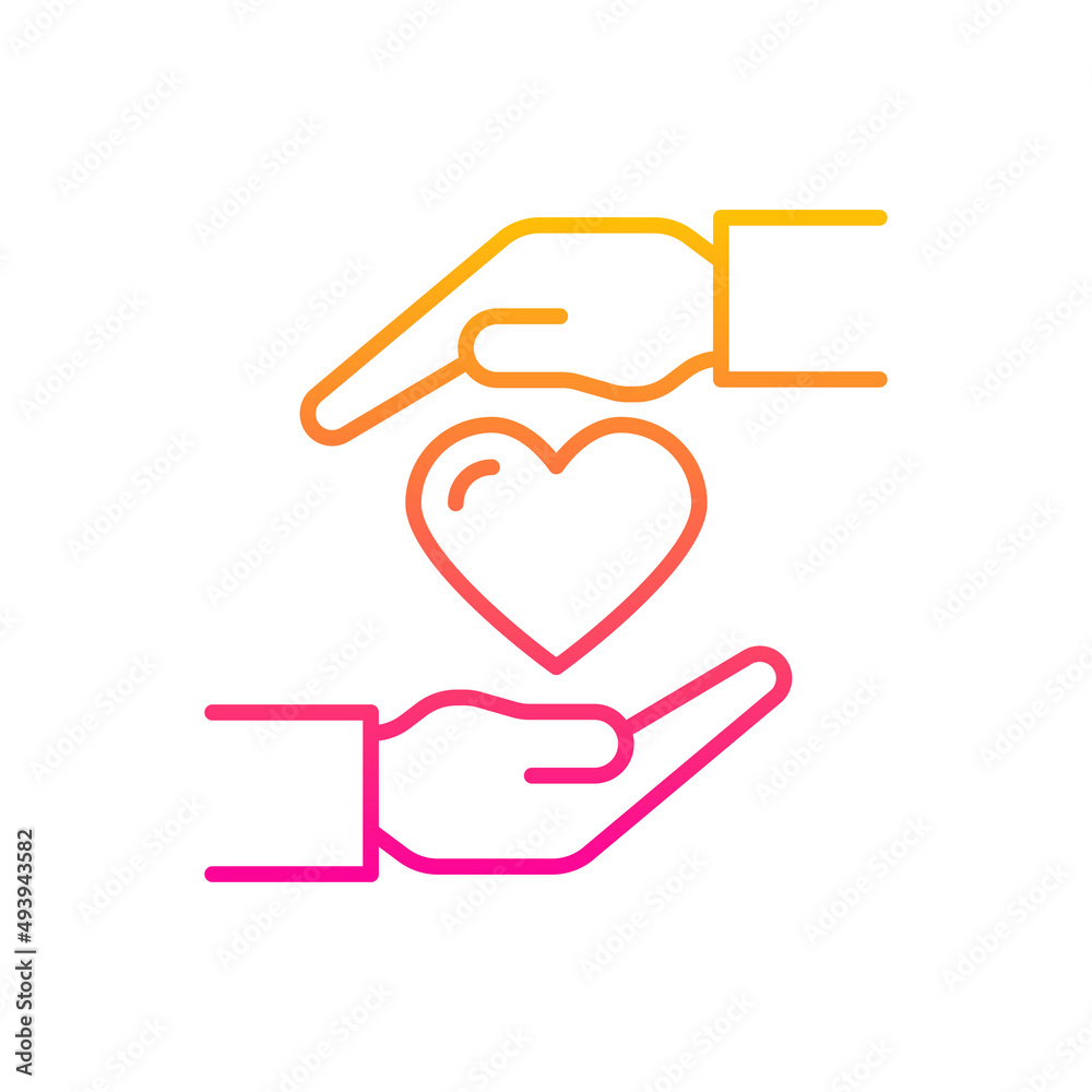 Humanitarian Vector Gradient Icon design illustration. EPS 10 File on White background Humanitarian Vector Gradient Icon design illustration. EPS 10 File on White background