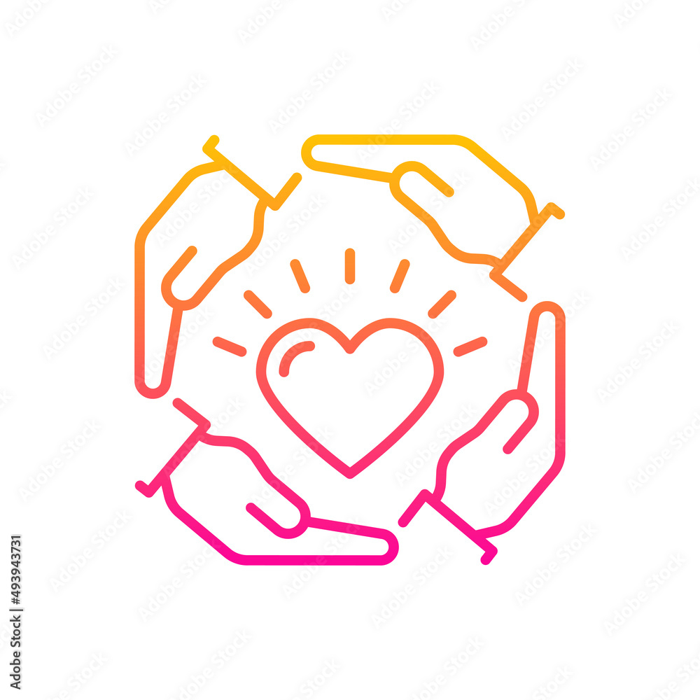Community Work Vector Gradient Icon design illustration. EPS 10 File on White background Community Work Vector Gradient Icon design illustration. EPS 10 File on White background