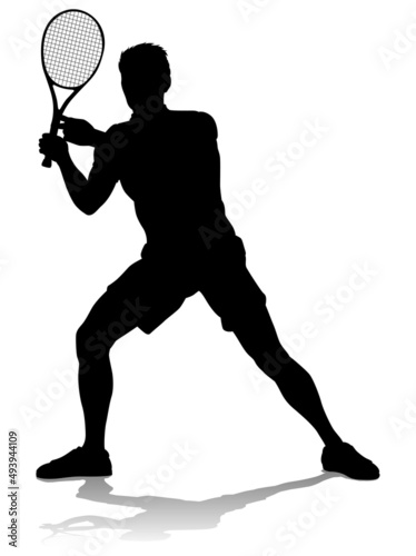 Tennis Silhouette Sport Player Man