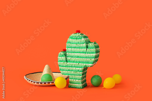 Mexican pinata in shape of ...