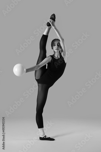 Grayscale photo of beautifu...