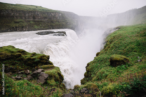 Amazing Gullfoss waterfall  located on Golden Circle in Iceland