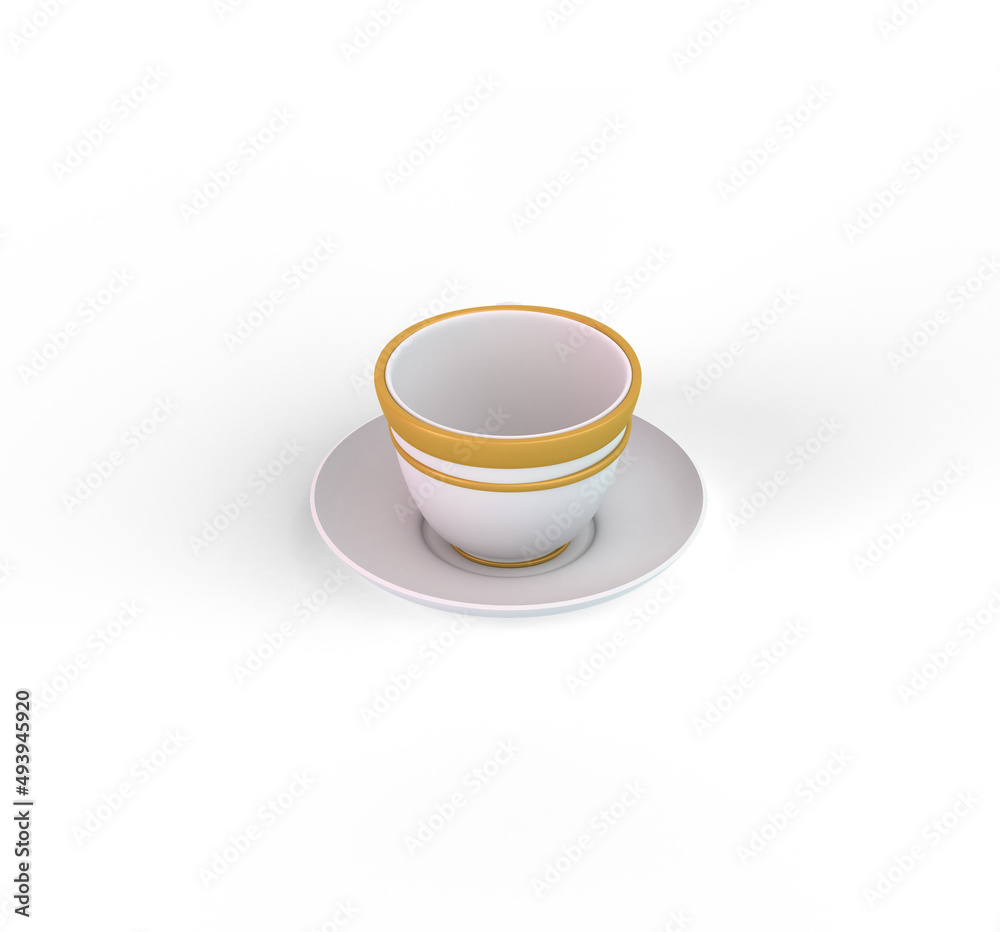 Obraz premium Turkish Coffee Cup From The Back Side