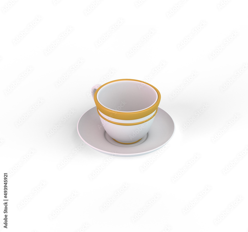 Turkish Coffee Cup From The Left Side Turkish Coffee Cup From The Left Side