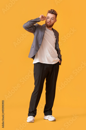 Stylish fashionable young m...