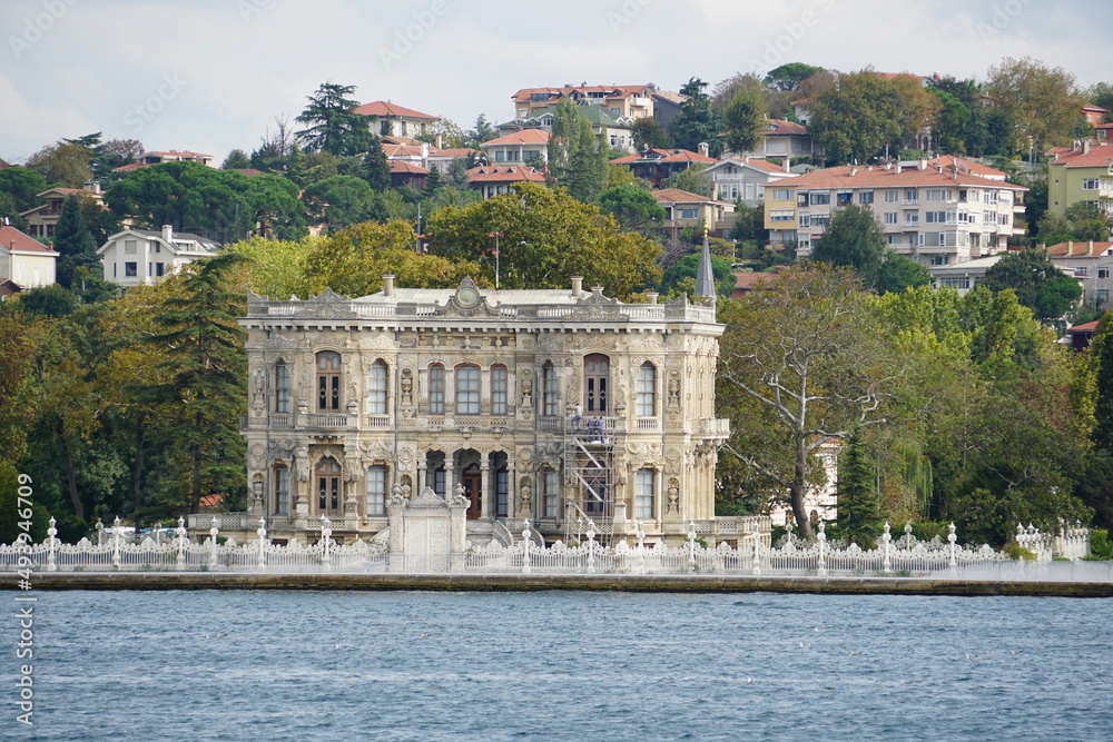 View of historical buildings located in Turkey's Bosphorus strait