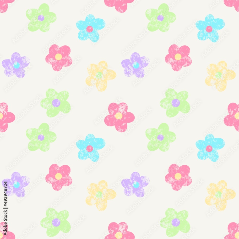 Seamless floral pattern. Botanical elements, flowers, branches, leaves on light background. For cover, fabric, background, print Seamless floral pattern. Botanical elements, flowers, branches, leaves on light background. For cover, fabric, background, print