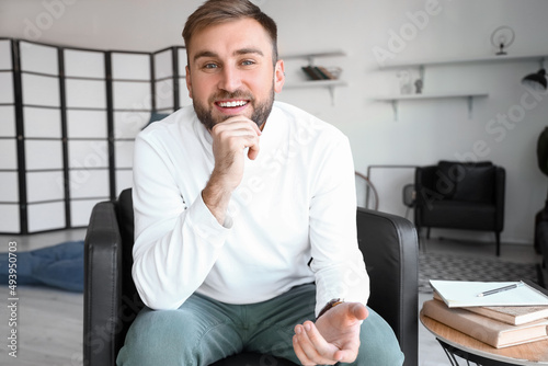 Handsome young man video ch...