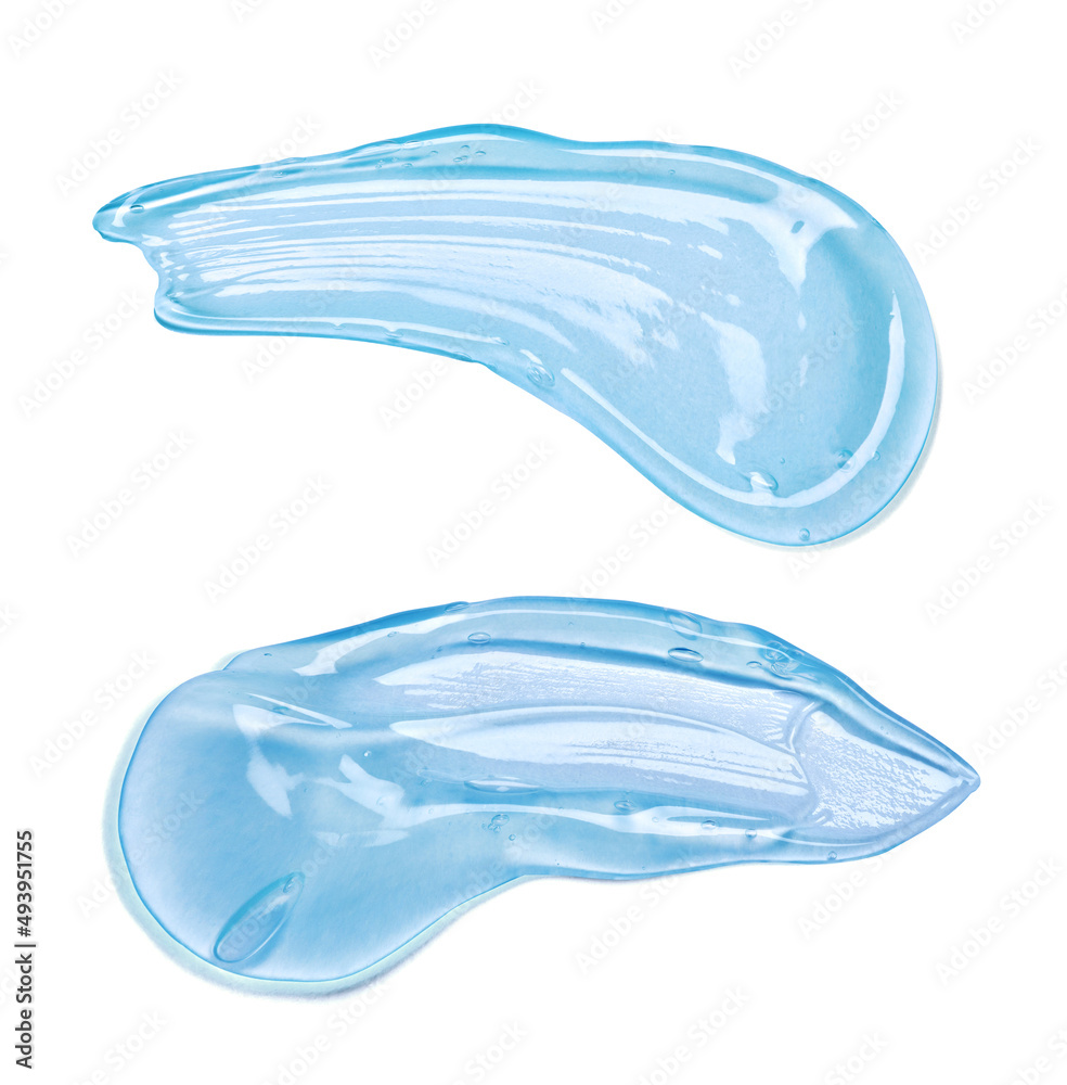 Obraz premium cosmetic cream makeup beauty lotion water fresh drop blue gel stroke wet shampoo soap transparent skin care liquid hygiene skincare