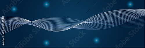 Abstract background with dynamic effect. Modern blue banner pattern. Vector illustration for design.