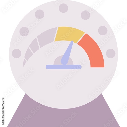 Risk counter gauge icon flat vector isolated