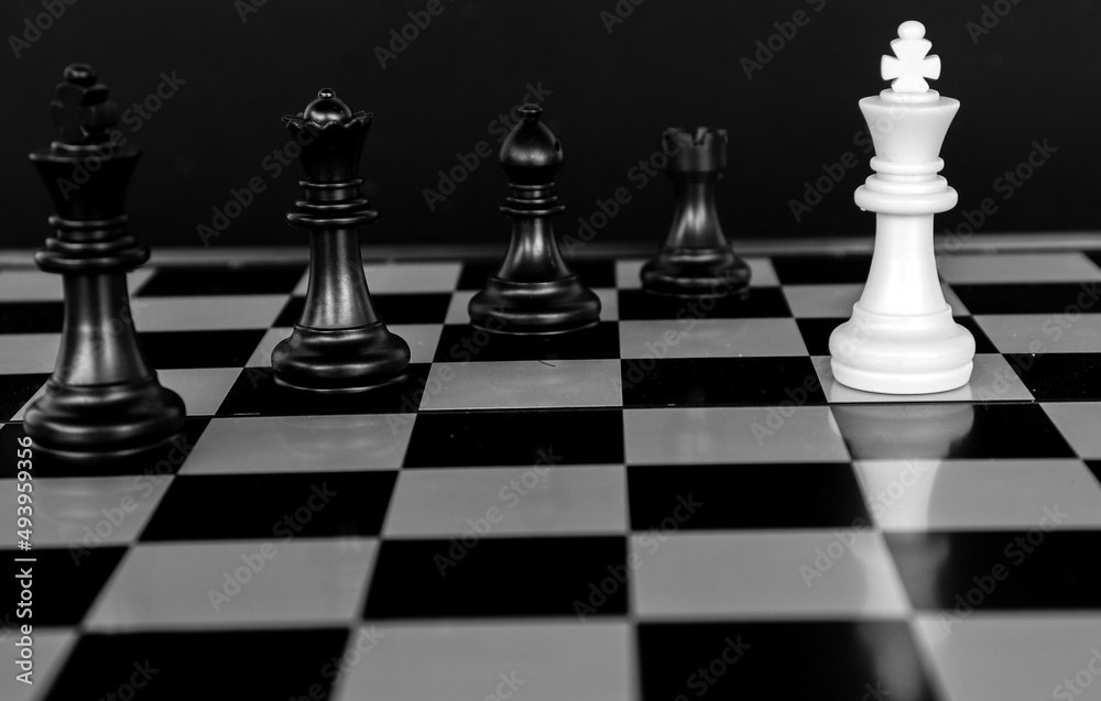 concept chess board game black. planning and decision making business leader concept. Selective focus. concept chess board game black. planning and decision making business leader concept. Selective focus.