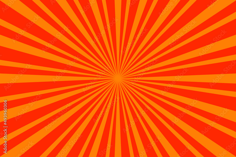 Colorful orange ray star Pattern Background. Sunburst radial backdrop ...