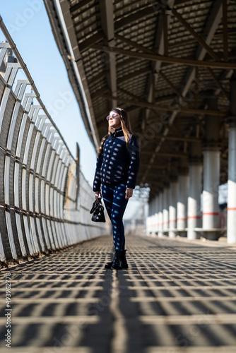 Person walking on the station.