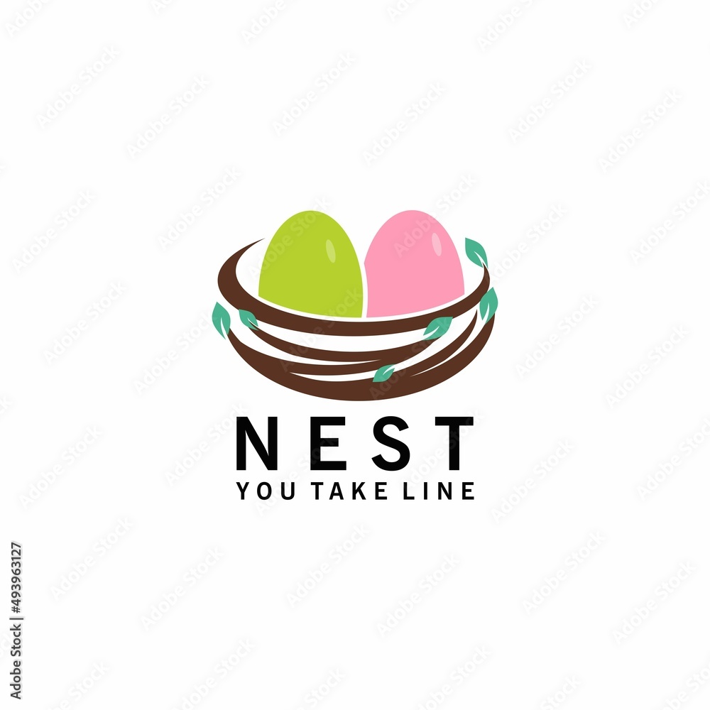 Nest Logo Design Vector for Icon and factory Logo Nest Logo Design Vector for Icon and factory Logo