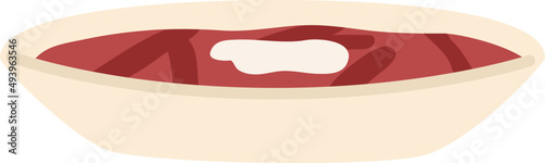Traditional Russian Cuisine Borsch Illustration