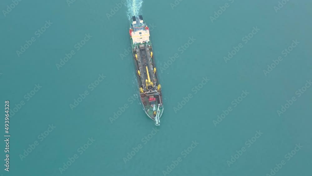 A cargo ship on sail in the Atlantic Ocean on Lagos waters A cargo ship on sail in the Atlantic Ocean on Lagos waters