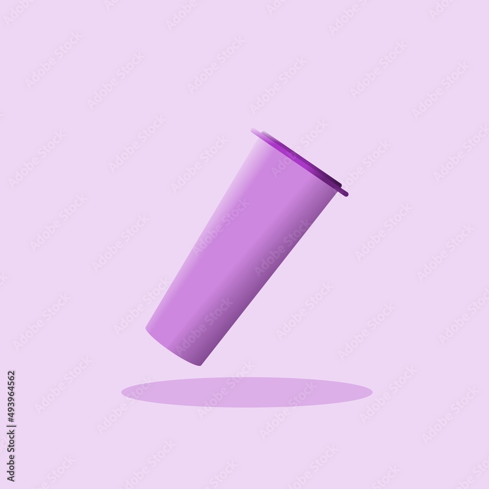 illustration vector graphic purple bottle, perfect for healthcare, gym, yoga, etc